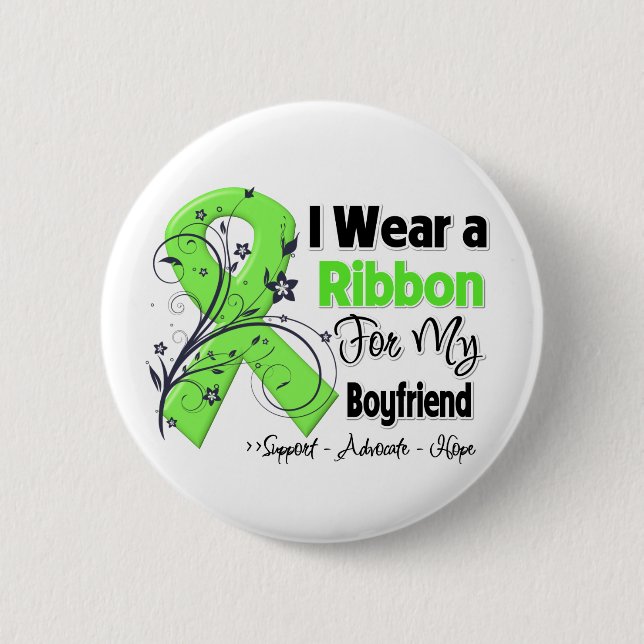 Badge Rond 5 Cm Petit ami - Ruban Lymphoma (Devant)