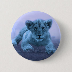Badge Rond 5 Cm Petit animal de lion mignon de bébé