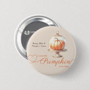 Badge Rond 5 Cm Petit Baby shower Citrouille - Automne Chic