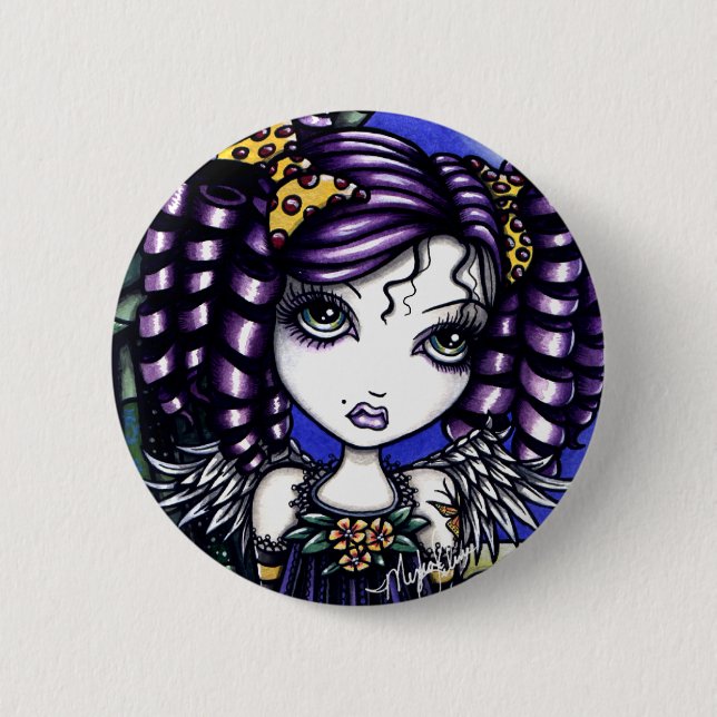 Badge Rond 5 Cm Petit bouton angélique mignon de Jenny (Devant)