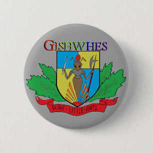 Badge Rond 5 Cm Petit bouton courageux de logo de fourmis