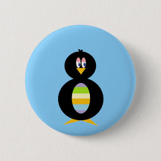 Badge Rond 5 Cm Petit bouton heureux de pingouin