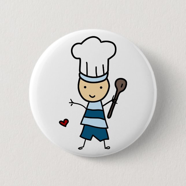 Badge Rond 5 Cm Petit Chef Garçon (Devant)
