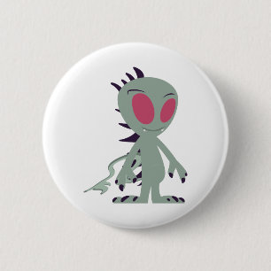 Badge Rond 5 Cm Petit Chupacabra mignon