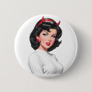 Badge Rond 5 Cm Petit Diable