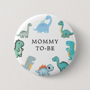 Badge Rond 5 Cm Petit dinosaure Baby Shower mignon