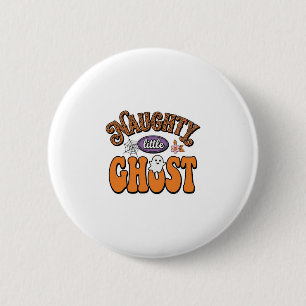 Badge Rond 5 Cm Petit Fantôme Vilain Design de Chemise Halloween V