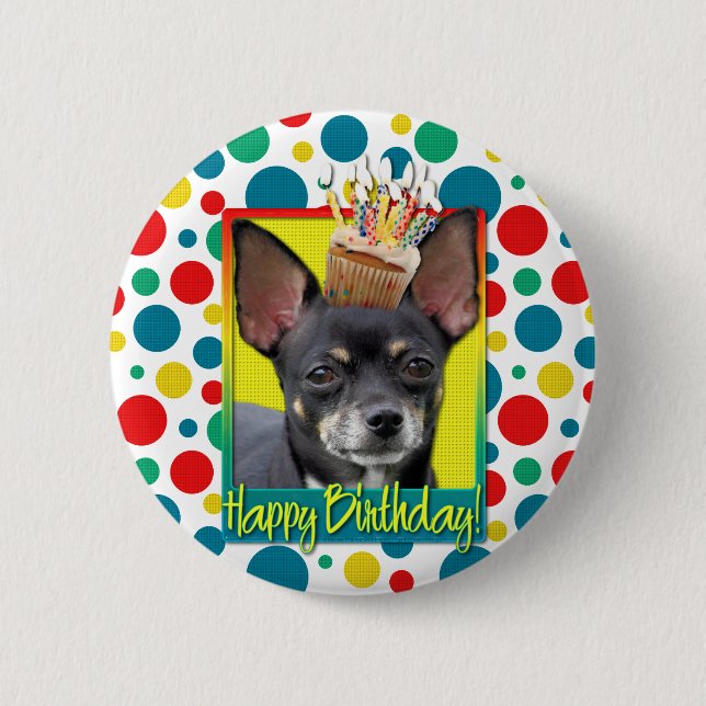 Badge Rond 5 Cm Petit gâteau d'anniversaire - chiwawa - Isabella (Devant)