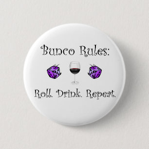Badge Rond 5 Cm Petit pain. Boisson. Répétition