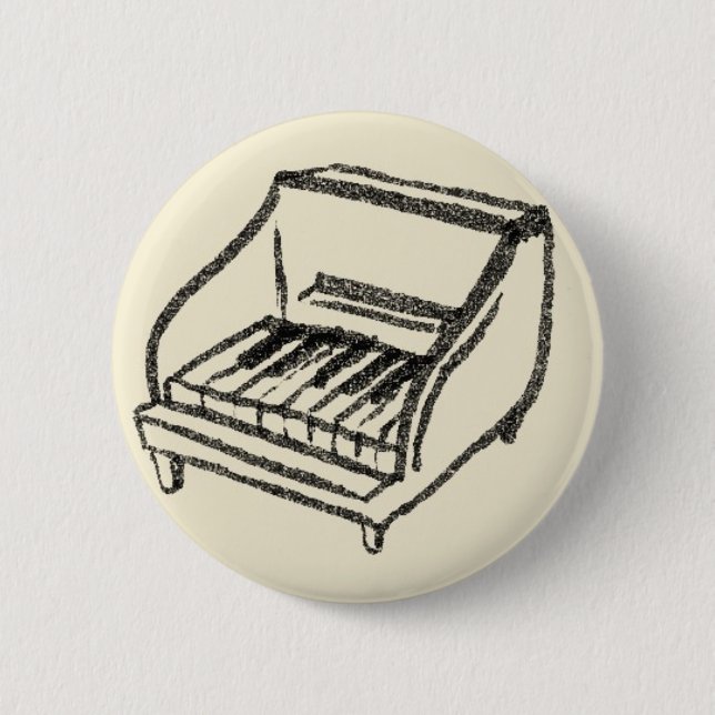 Badge Rond 5 Cm petit piano (Devant)