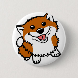 Badge Rond 5 Cm Petit Shiba heureux