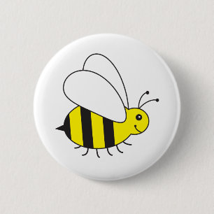 Badge Rond 5 Cm Petite abeille drôle de miel mignonne