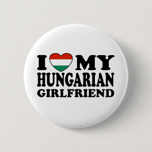 Badge Rond 5 Cm Petite amie hongroise