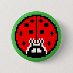 Badge Rond 5 Cm Petite coccinelle décousue