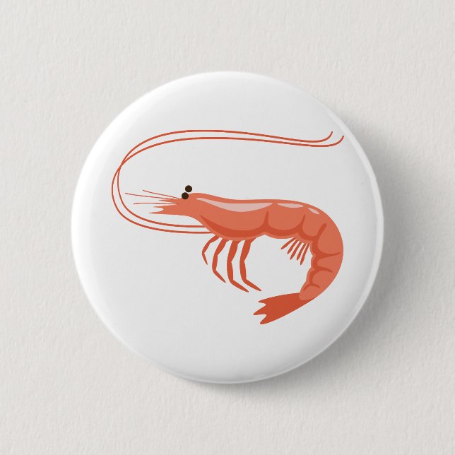 Badge Rond 5 Cm Petite crevette (Devant)