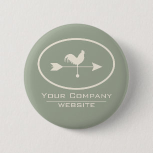 Badge Rond 5 Cm Petite entreprise ivoire Weathervane