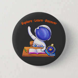Badge Rond 5 Cm petite étude d'astronaute