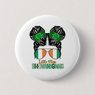 Badge Rond 5 Cm Petite Mademoiselle Shenanigans Filles Enfants Arc