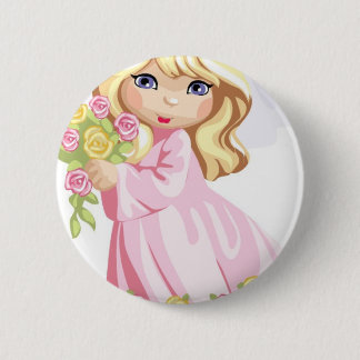 Badge Rond 5 Cm Petite princesse rose
