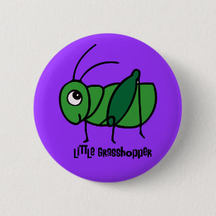 Badge Rond 5 Cm Petite sauterelle