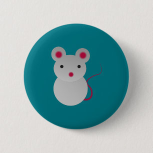 Badge Rond 5 Cm Petite souris mignonne