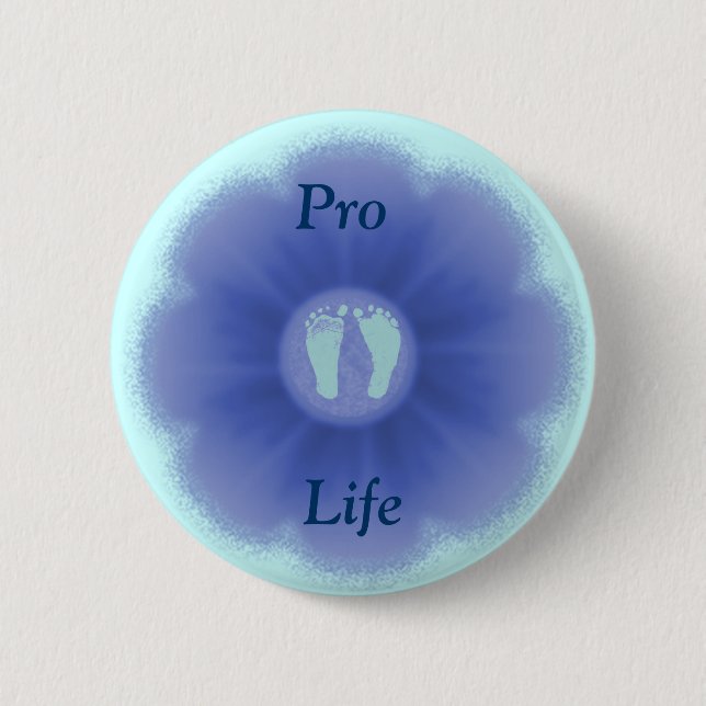 Badge Rond 5 Cm Petits pieds anti-avortement (Devant)
