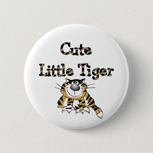 Badge Rond 5 Cm Petits T-shirts et cadeaux mignons de tigre (Devant)