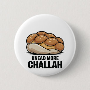 Badge Rond 5 Cm Pétrir Plus Challah Juif Juif Baking