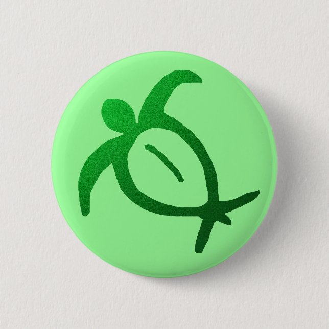 Badge Rond 5 Cm Pétroglyphe hawaïenne de Honu - bouton (Devant)