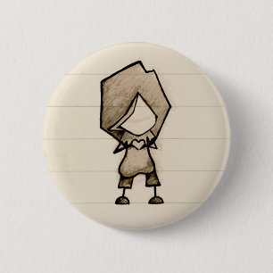 Badge Rond 5 Cm Peu de coeur de main