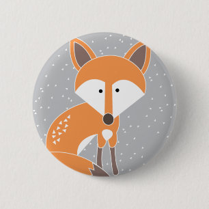 Badge Rond 5 Cm Peu de Fox
