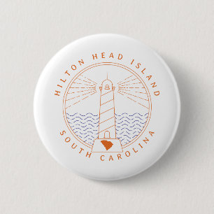 Badge Rond 5 Cm Phare de Hilton Head Island