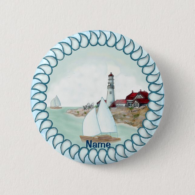 Badge Rond 5 Cm Phare de Rocky (Devant)