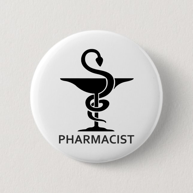 BADGE ROND 5 CM PHARMACISTE (Devant)