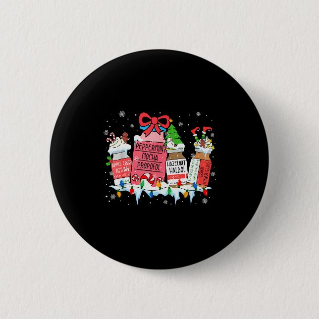 Badge Rond 5 Cm Pharmacy Crew Christmas Pharmacist Medicine Reinde (Devant)