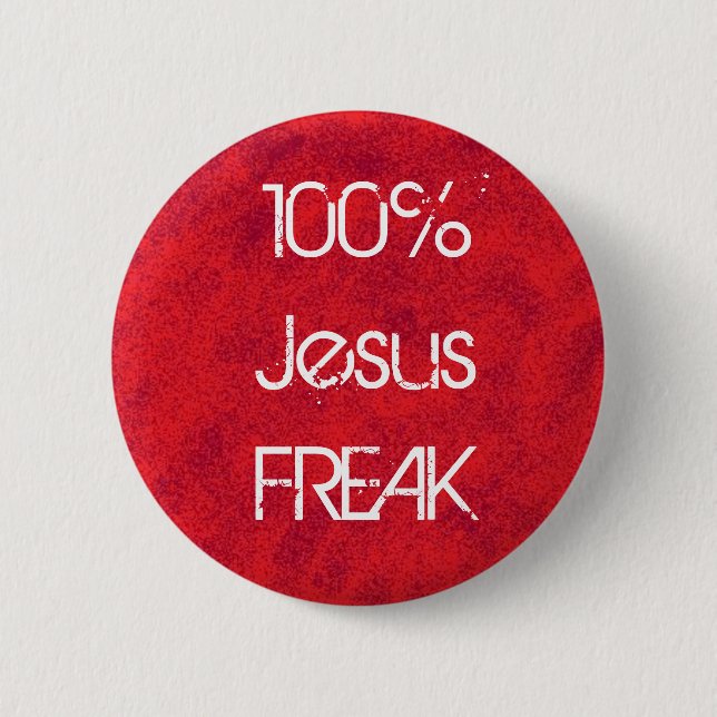 Badge Rond 5 Cm PHÉNOMÈNE 100% de Jésus (Devant)