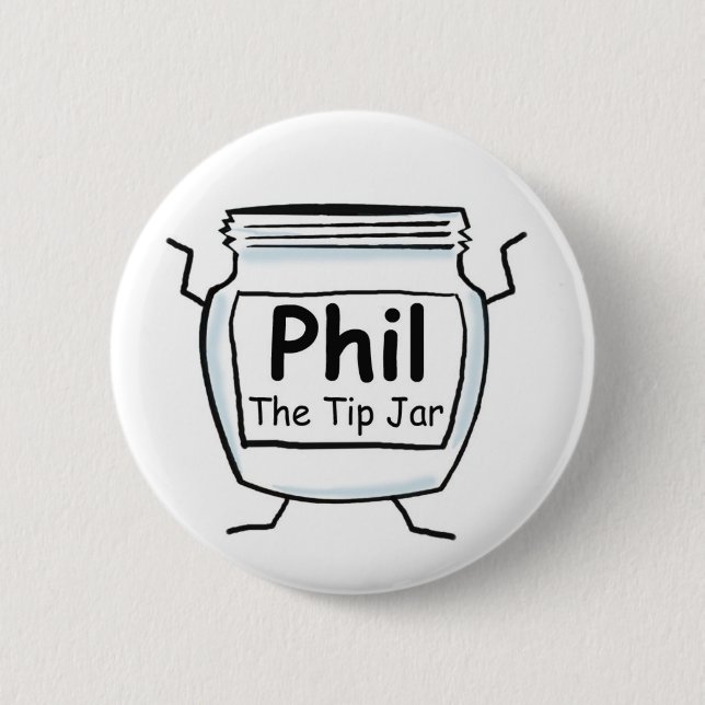 Badge Rond 5 Cm Phil le bouton de pot de bout (Devant)