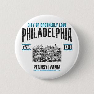 Badge Rond 5 Cm Philadelphie
