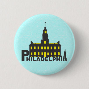 Badge Rond 5 Cm Philadelphie 1