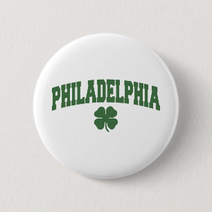 Badge Rond 5 Cm Philadelphie (shamrock irlandais)