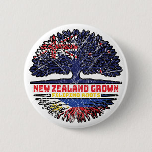 Badge Rond 5 Cm Philippines Nouvelle-Zélande Philippines