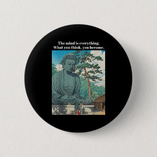 Badge Rond 5 Cm Philosophie Citation Bouddha Bouddhisme Méditation