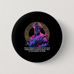 Badge Rond 5 Cm Philosophie stoïque Epic Inspirationnel Vieux Stoi