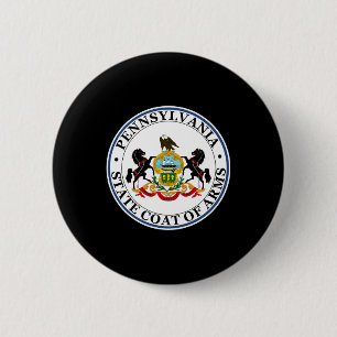 Badge Rond 5 Cm Phoque de Pennsylvanie, sceau d'État américain