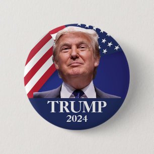 Badge Rond 5 Cm Photo de Donald Trump