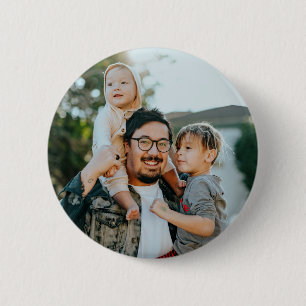 Badge Rond 5 Cm Photo de famille personnalisée