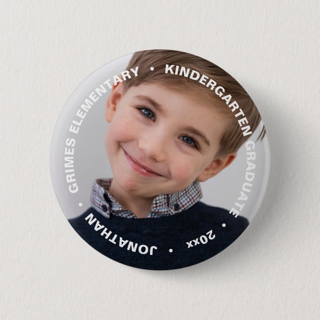 Badge Rond 5 Cm Photo de fin d'études mignonnes (Devant)