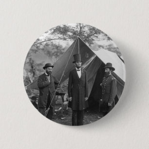 Badge Rond 5 Cm Photo de guerre civile Circa 1862