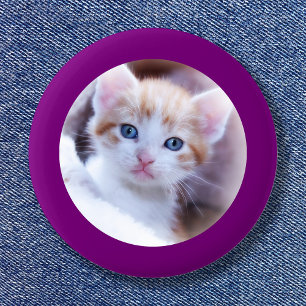 Badge Rond 5 Cm Photo de la famille des bordures violettes