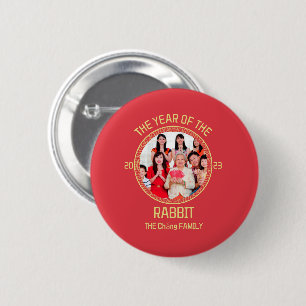 Badge Rond 5 Cm Photo de la famille moderne chinoise